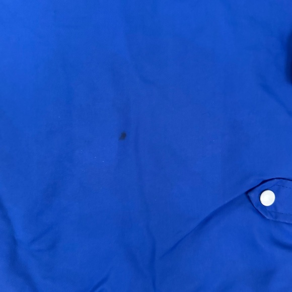 Russell Athletic Vintage Blue Puffer Jacket with White Accents 70s Or 80s Retro - Picture 6 of 7